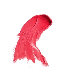 Stroke of lipstick on white background, top view