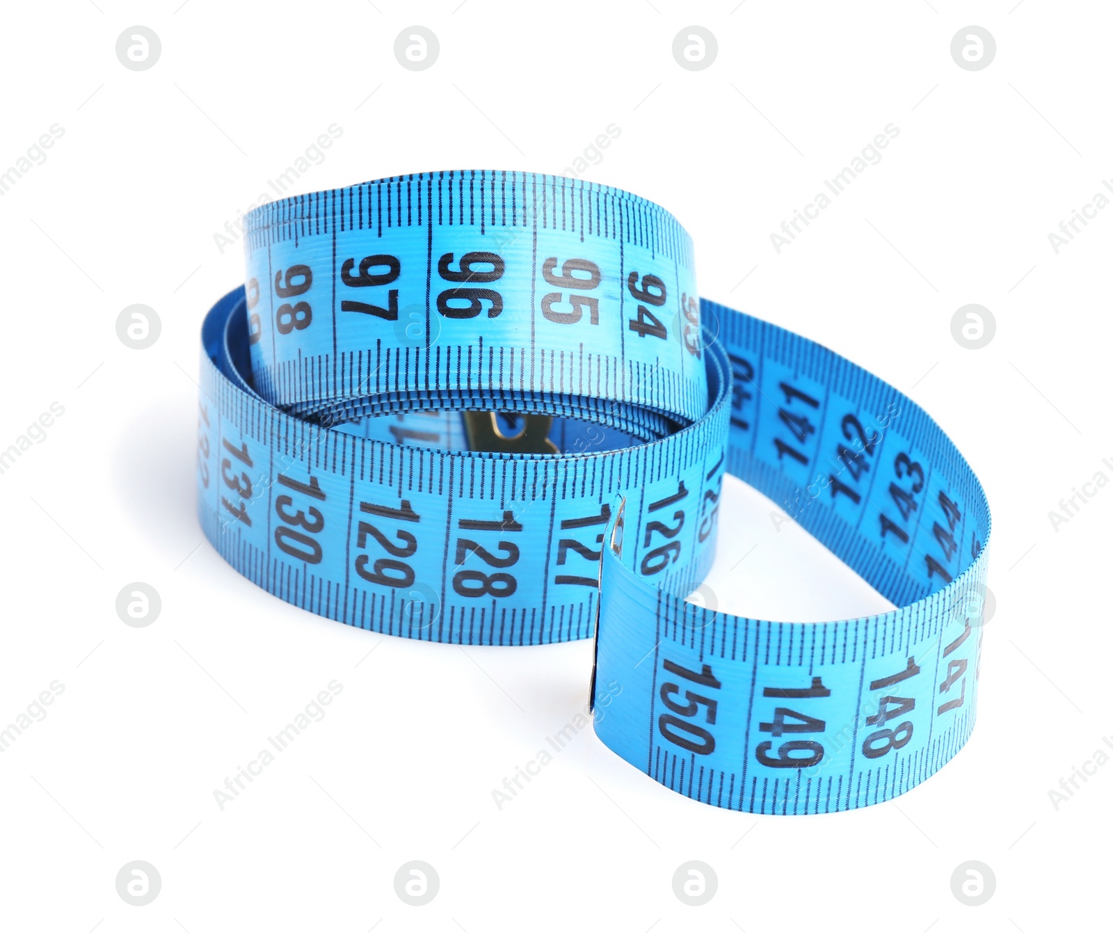 Photo of Measuring tape on white background