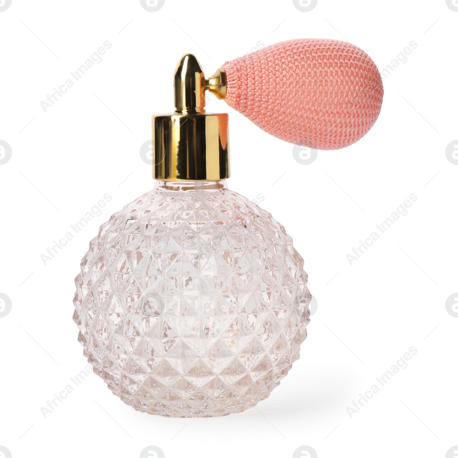 Photo of Vintage bottle of perfume isolated on white