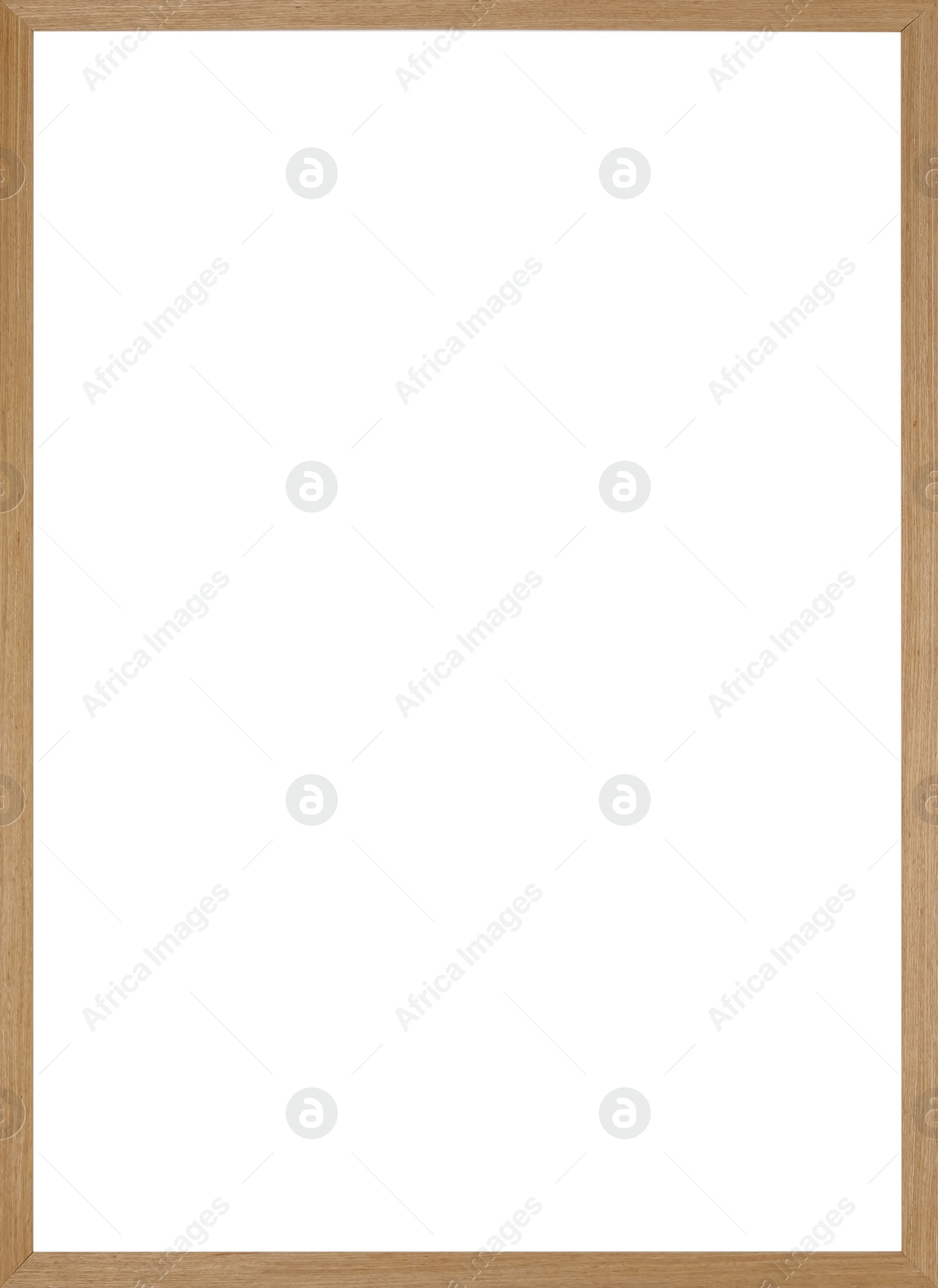 Image of Wooden frame with blank white background. Mockup for design