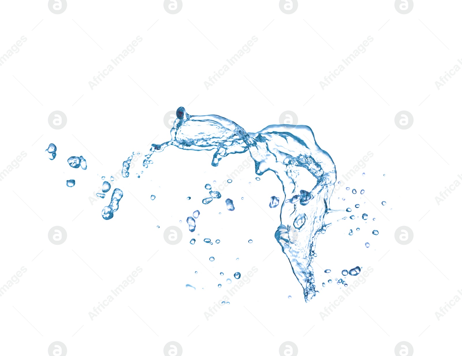 Photo of Abstract splash of water on white background