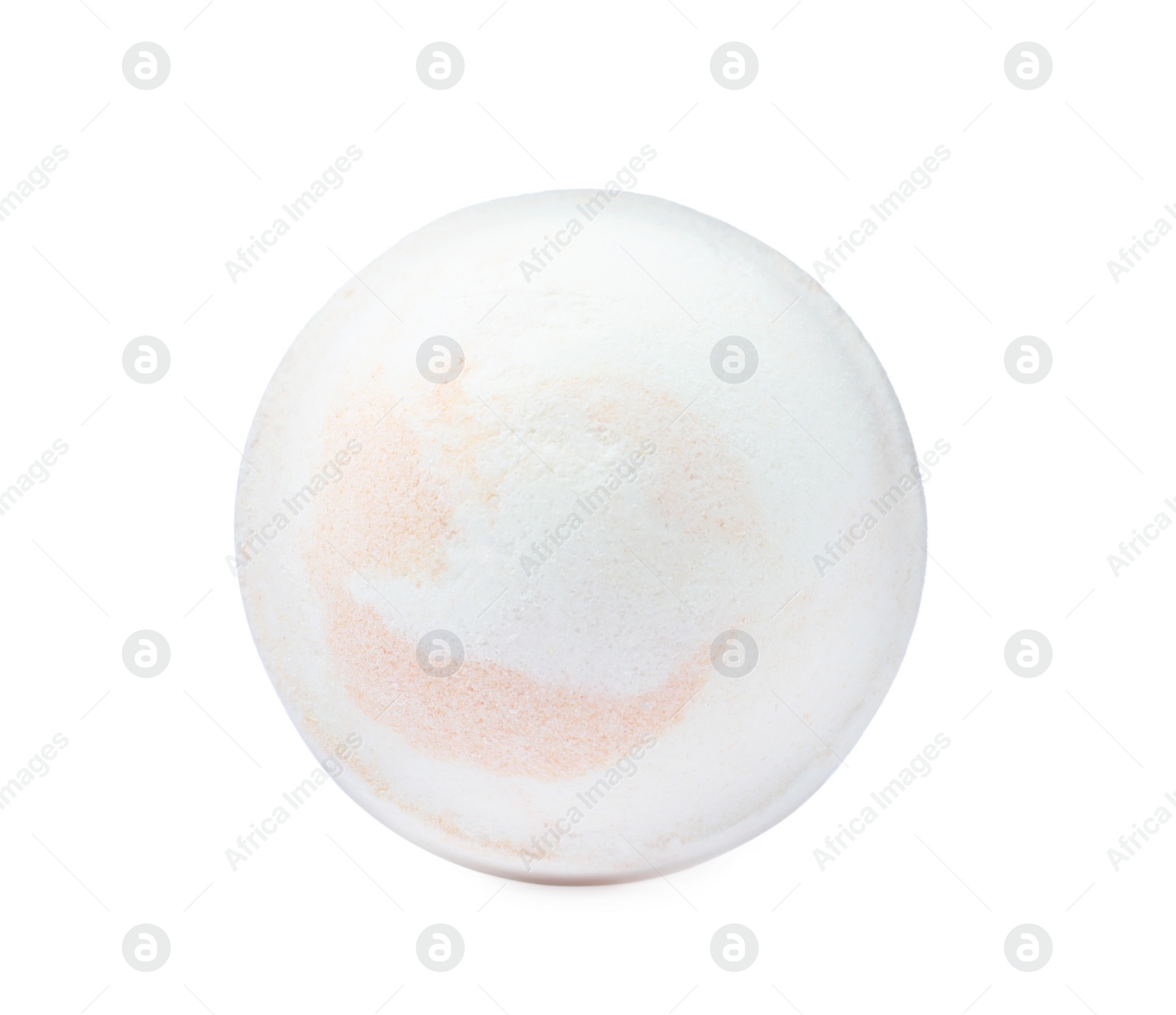 Photo of One colorful bath bomb isolated on white