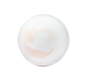 Photo of One colorful bath bomb isolated on white