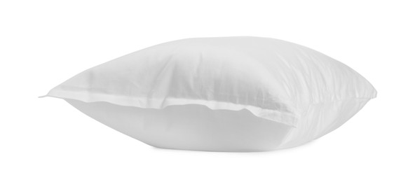 Photo of One new soft pillow isolated on white