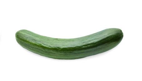 Photo of Whole fresh green cucumber isolated on white