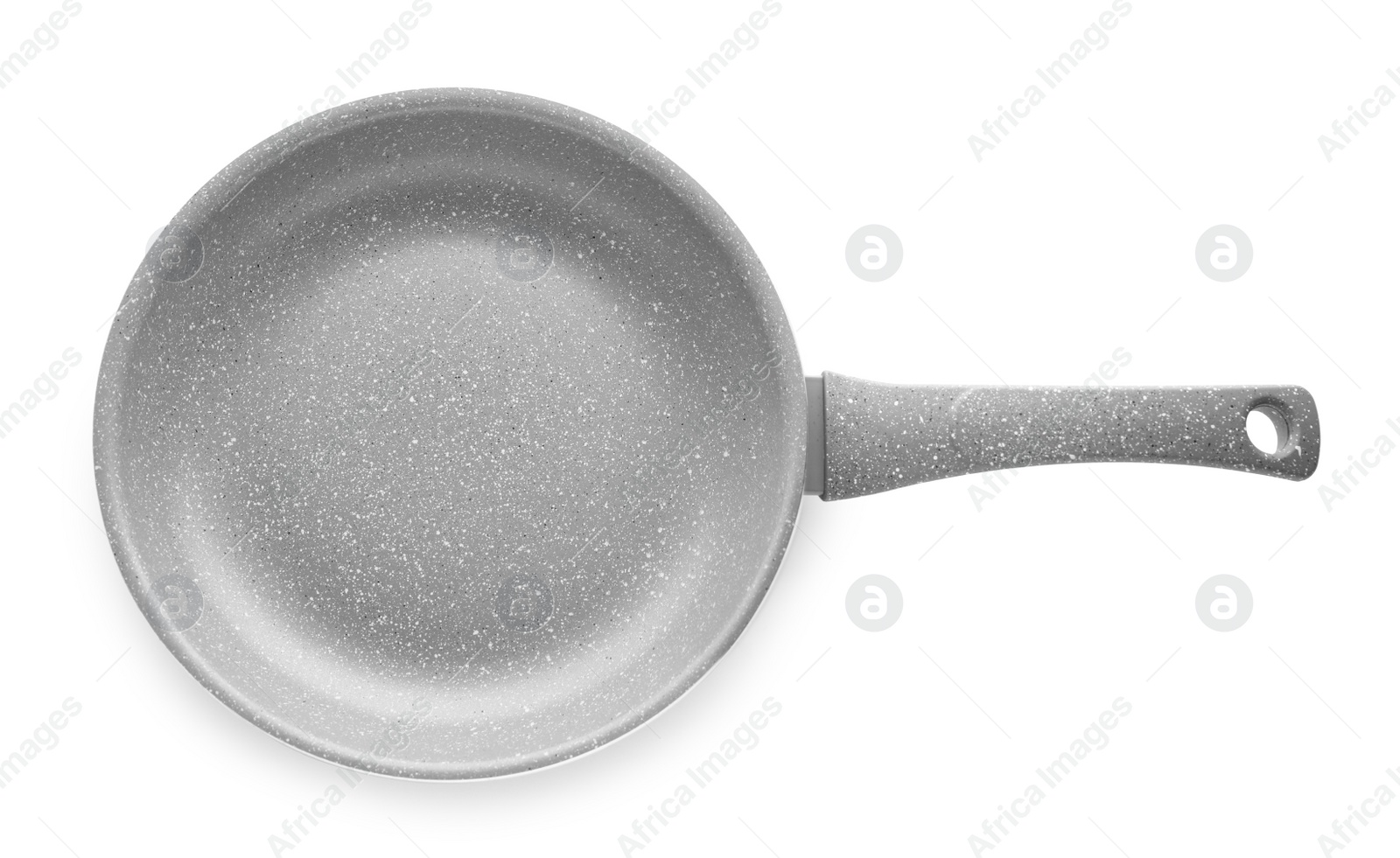 Photo of New non-stick frying pan isolated on white