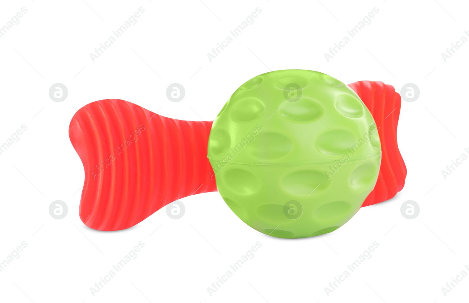 Photo of Bone toy and ball for pet isolated on white