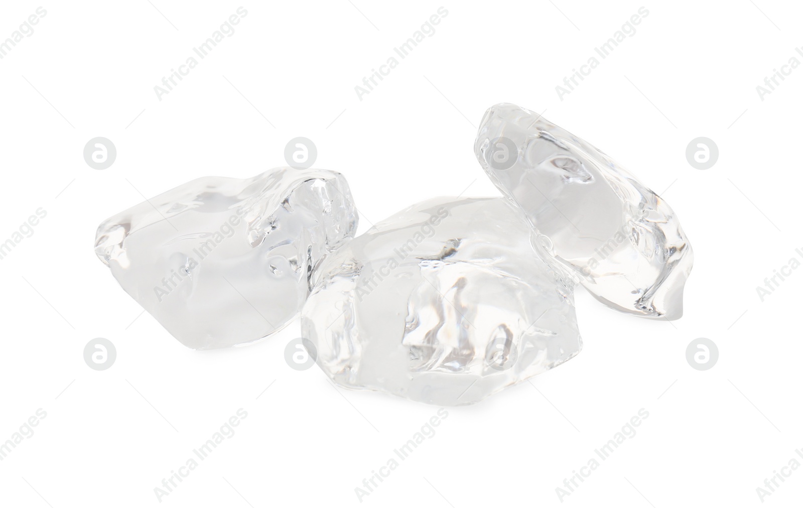 Photo of Pieces of clear ice isolated on white