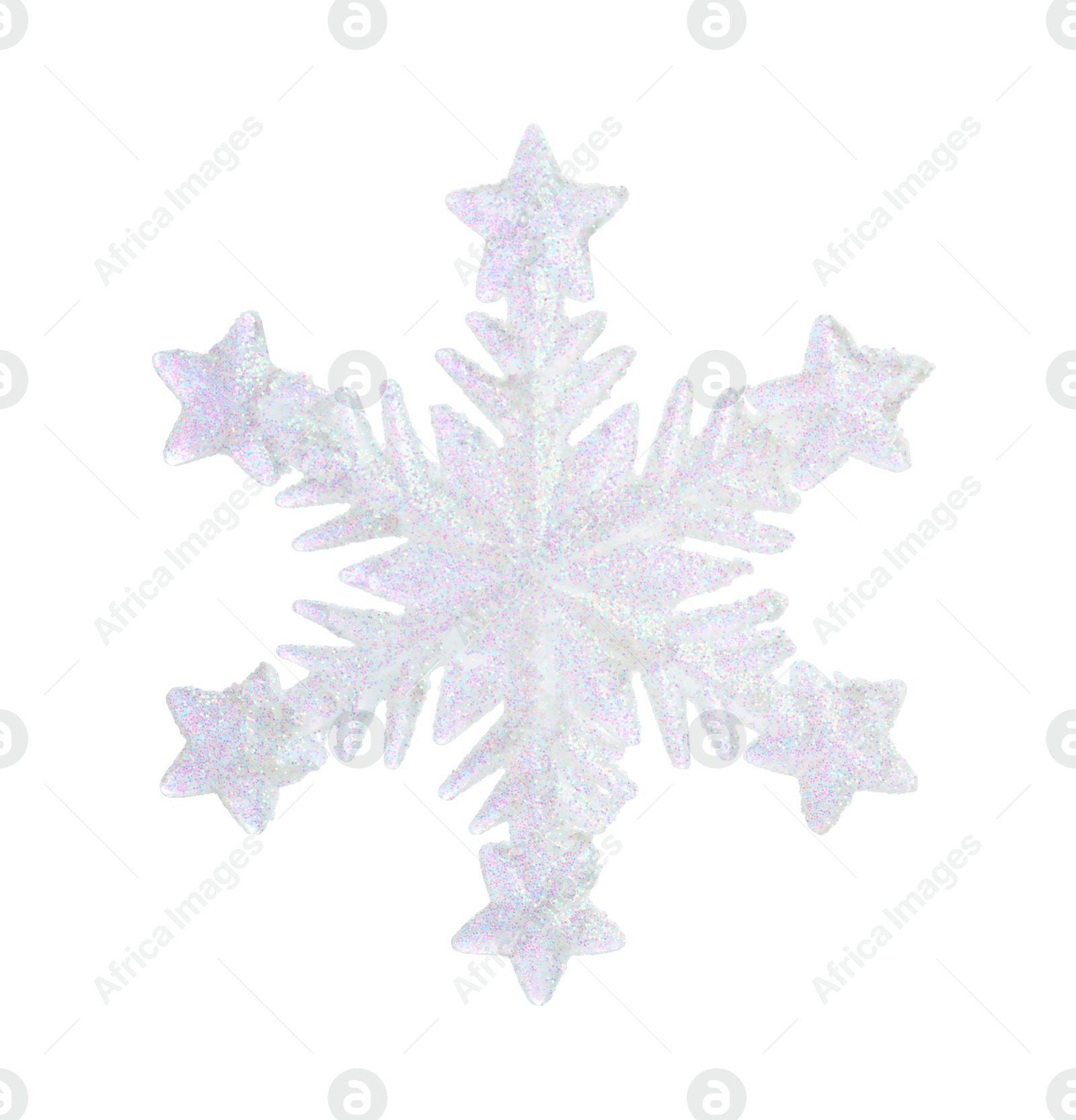 Photo of Beautiful decorative snowflake isolated on white. Christmas decoration