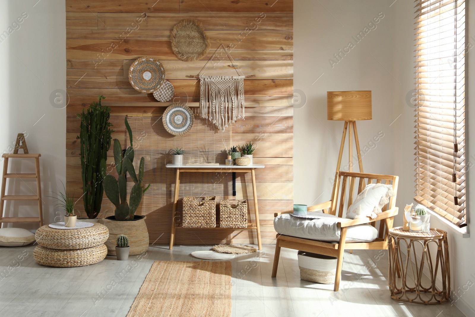 Photo of Room interior with stylish decor and furniture