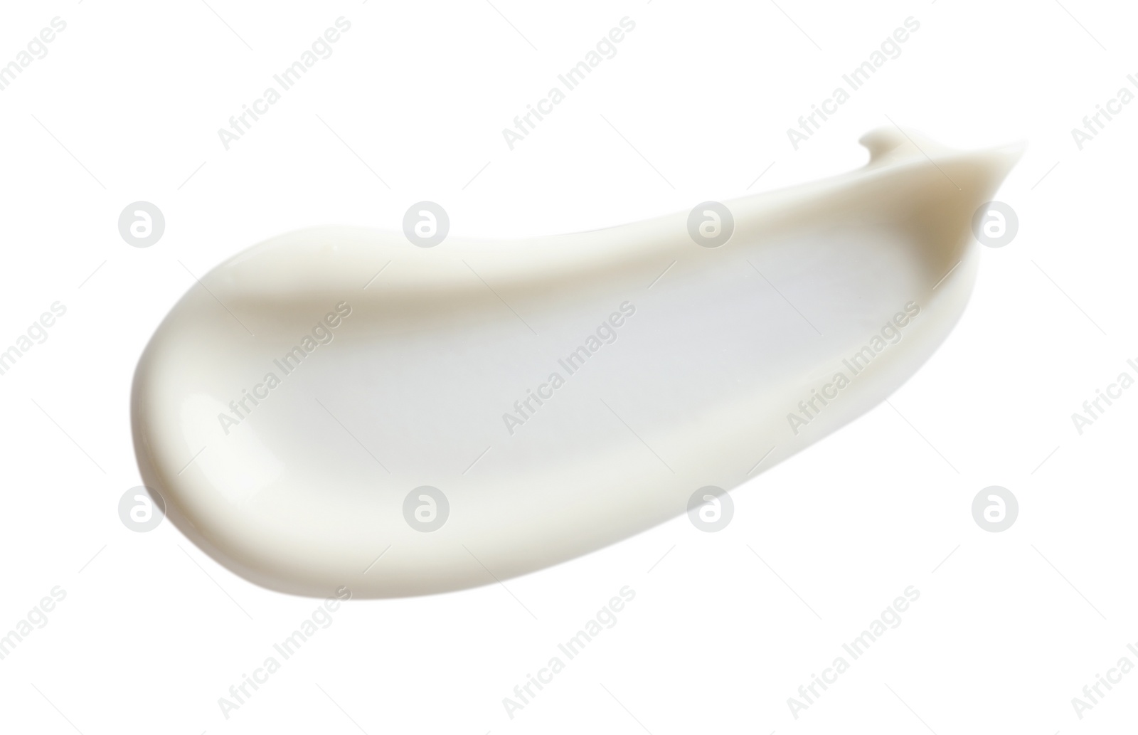 Photo of Sample of facial cream on white background, top view