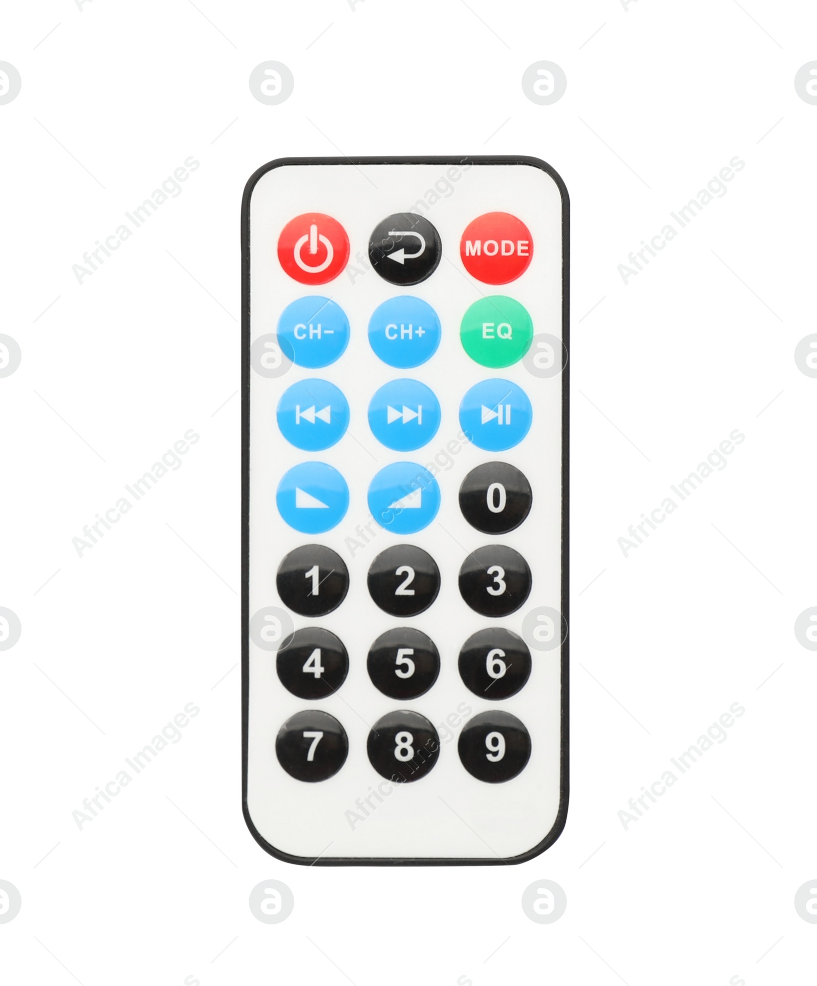 Photo of Modern remote control isolated on white, top view