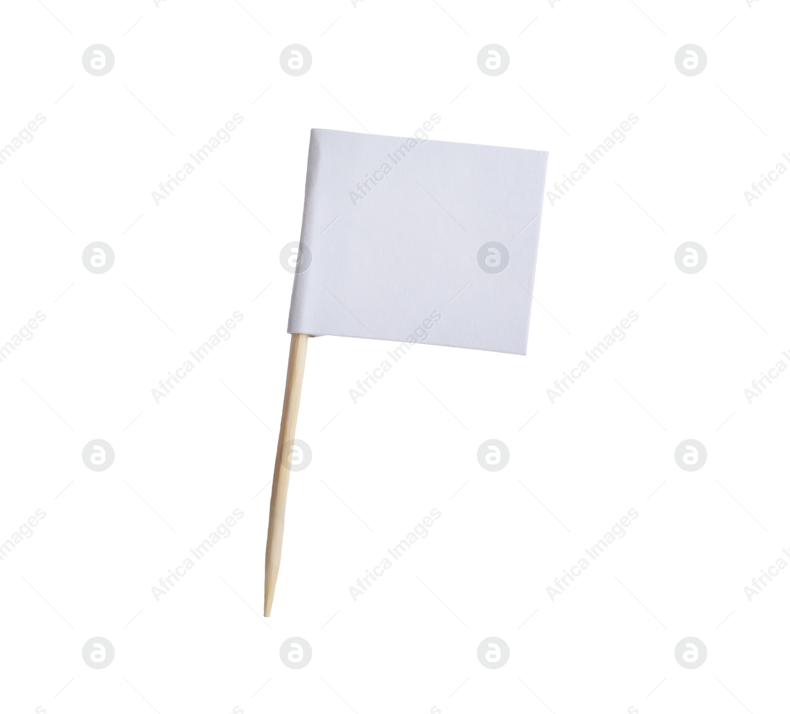 Photo of One small paper flag isolated on white