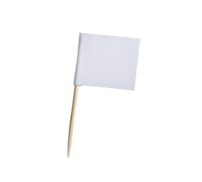 Photo of One small paper flag isolated on white