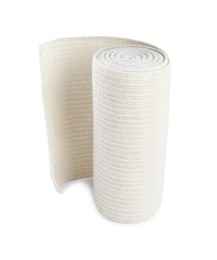 Photo of Medical bandage roll isolated on white. First aid item