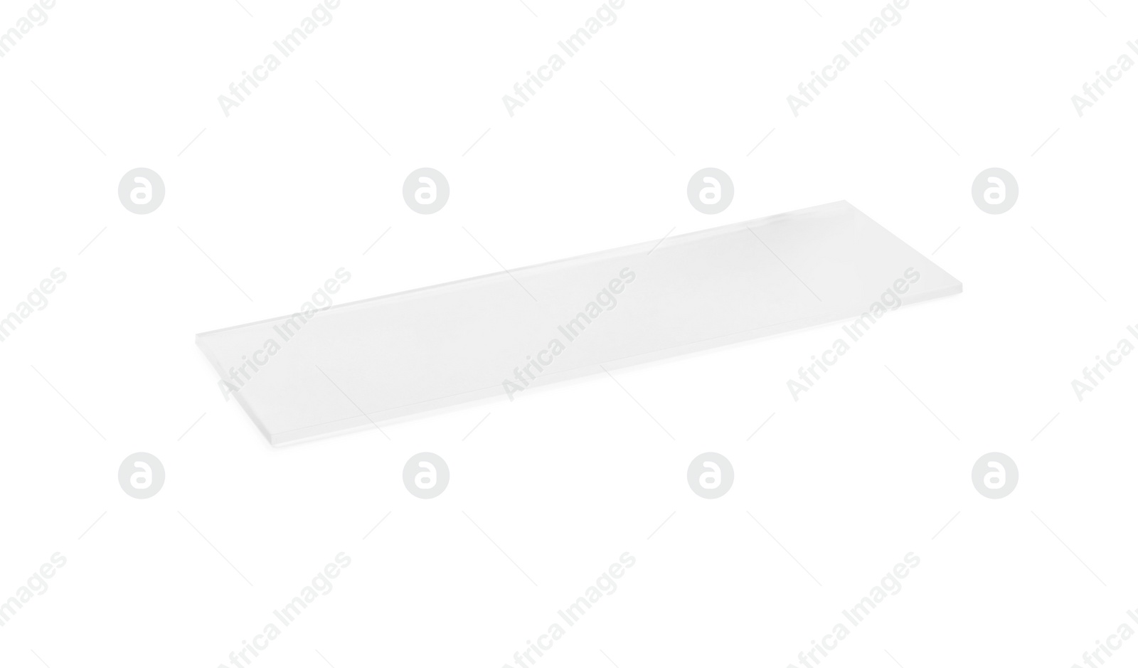 Photo of Clean glass microscope slide isolated on white