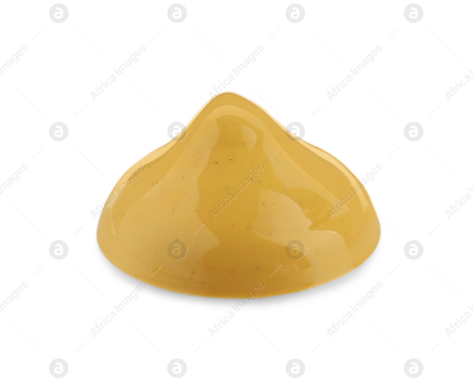 Photo of Sample of yellow paint on white background