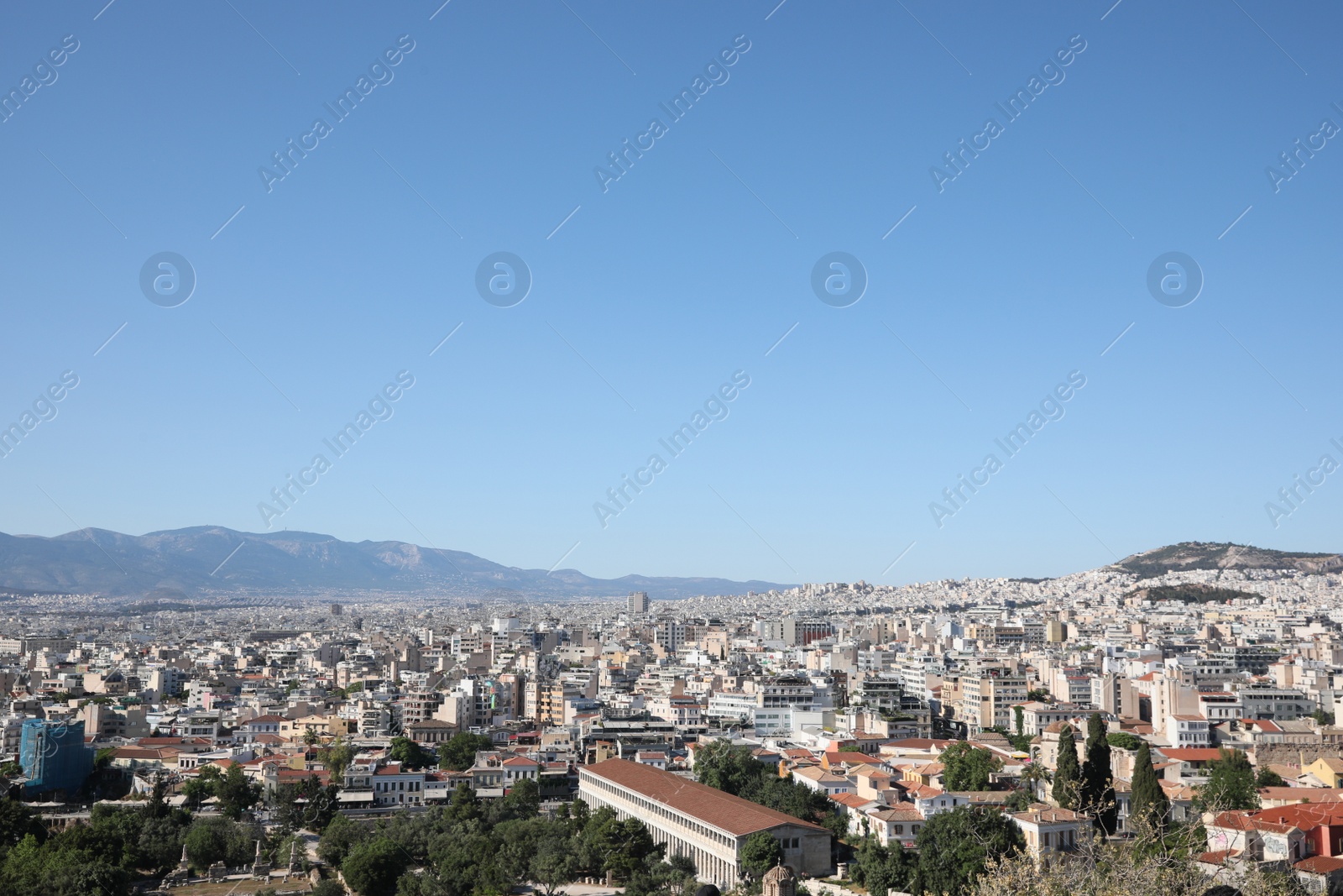 Photo of Picturesque view of cityscape with beautiful houses on sunny day