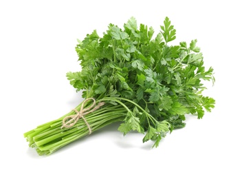 Bunch of fresh parsley isolated on white