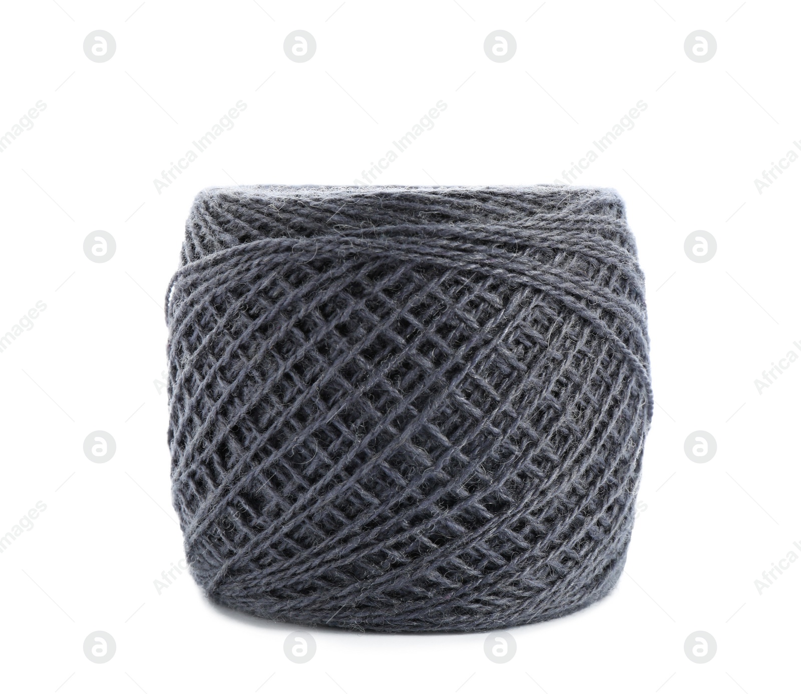 Photo of Clew of color knitting thread on white background