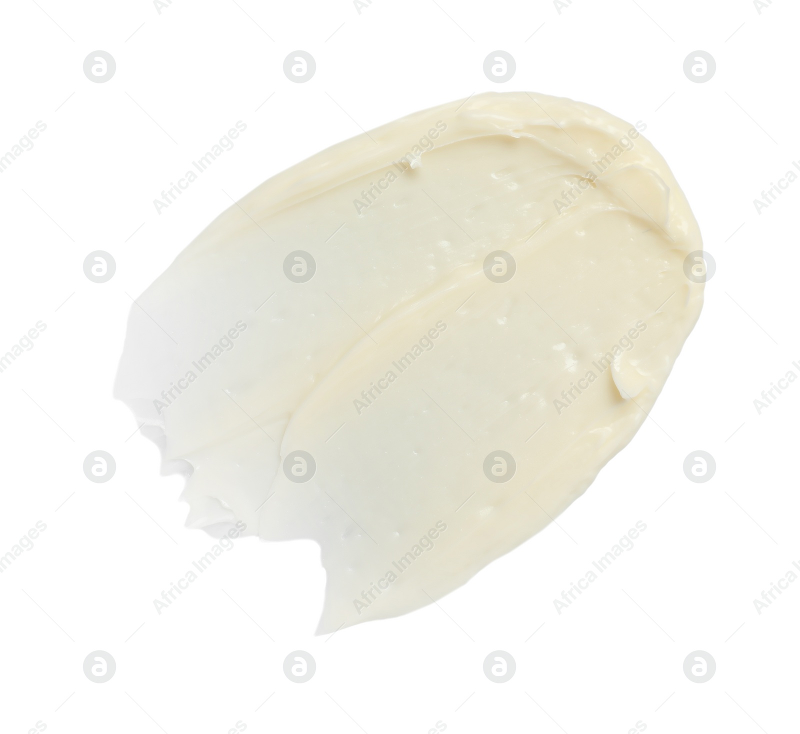 Photo of Tasty butter on white background, top view