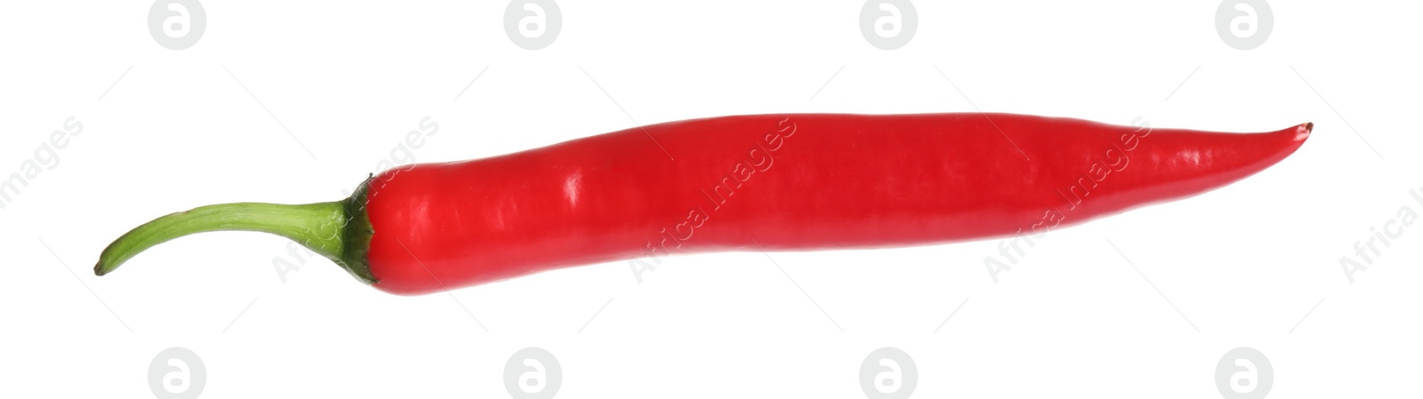 Photo of Red hot chili pepper isolated on white