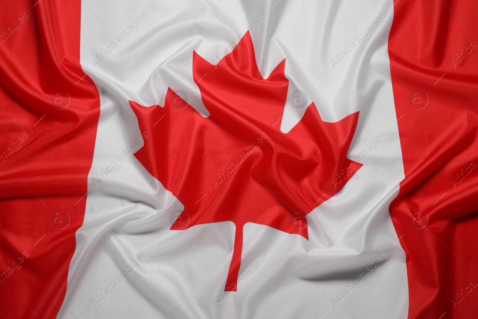 Photo of Flag of Canada as background, top view