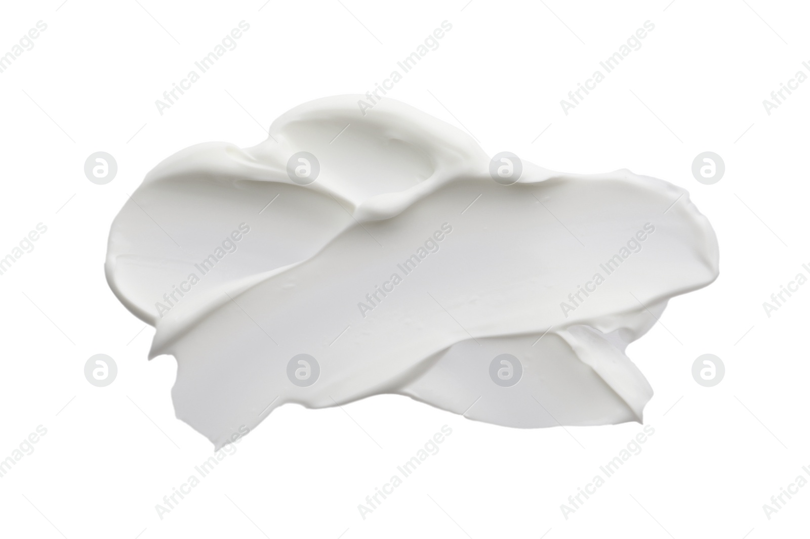 Photo of Samples of face cream on white background