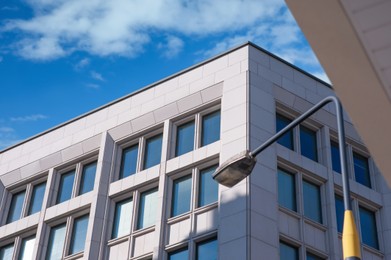 Photo of Beautiful view of modern building on sunny day