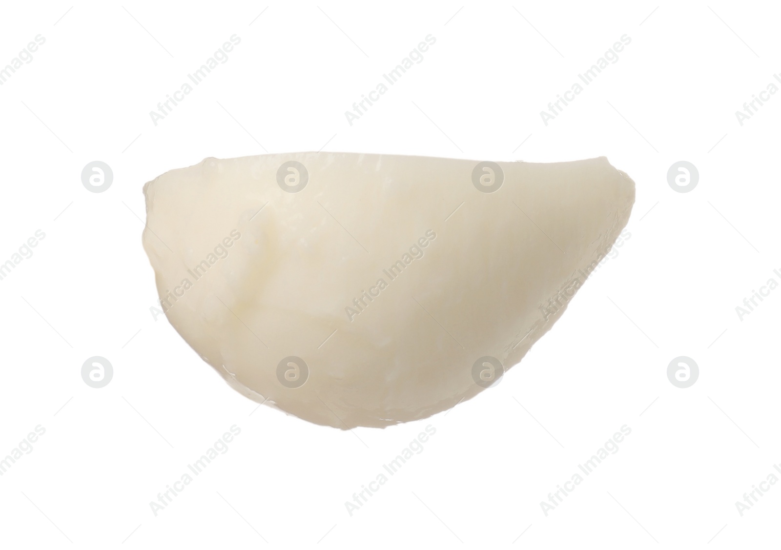 Photo of Piece of mozzarella cheese isolated on white