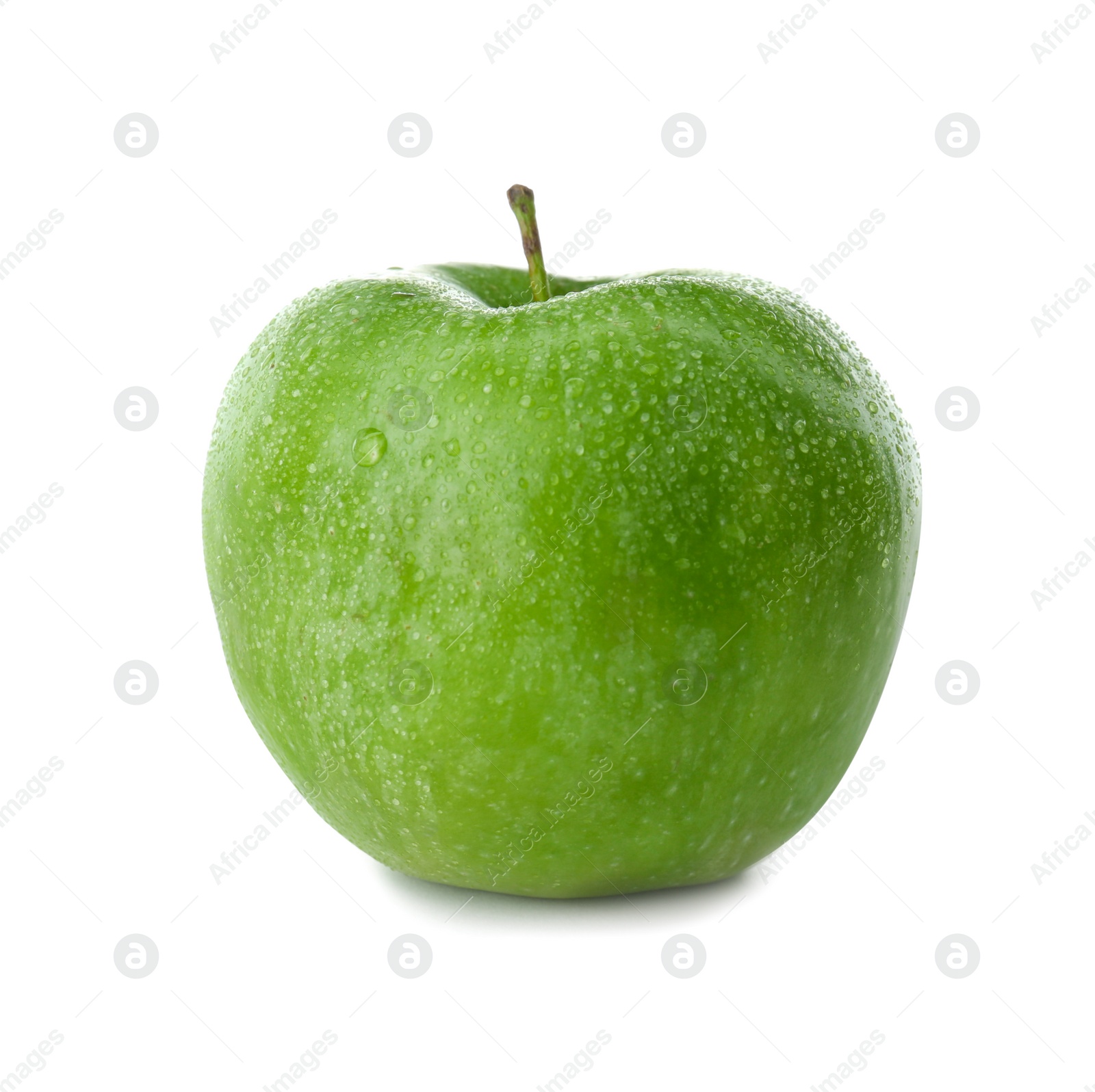 Photo of Fresh green apple on white background