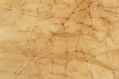 Photo of Sheet of parchment paper as background, top view