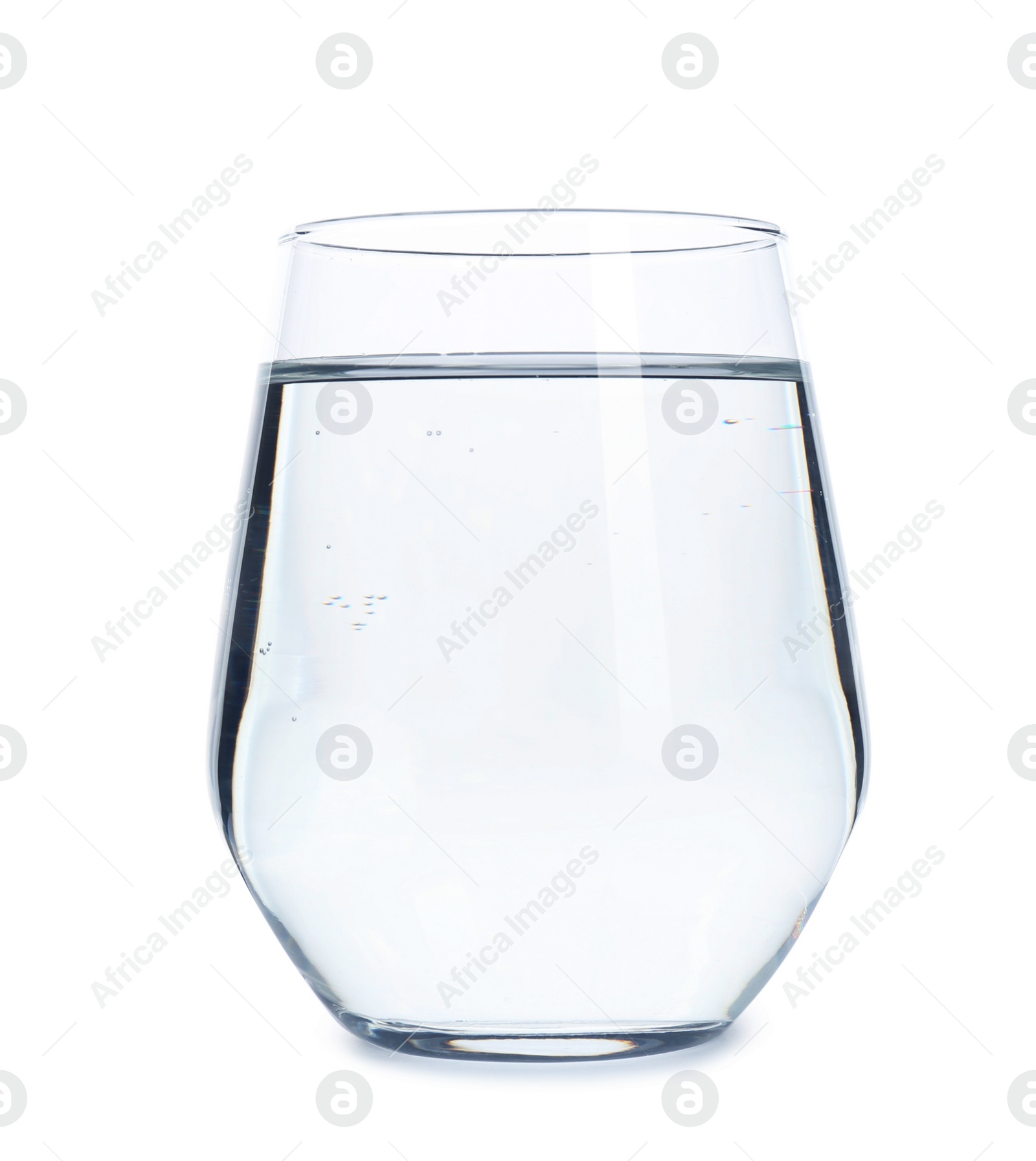 Photo of Glass of fresh water on white background