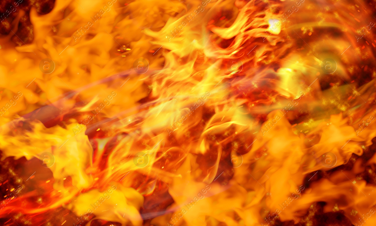 Image of Abstract beautiful bright fire flames as background