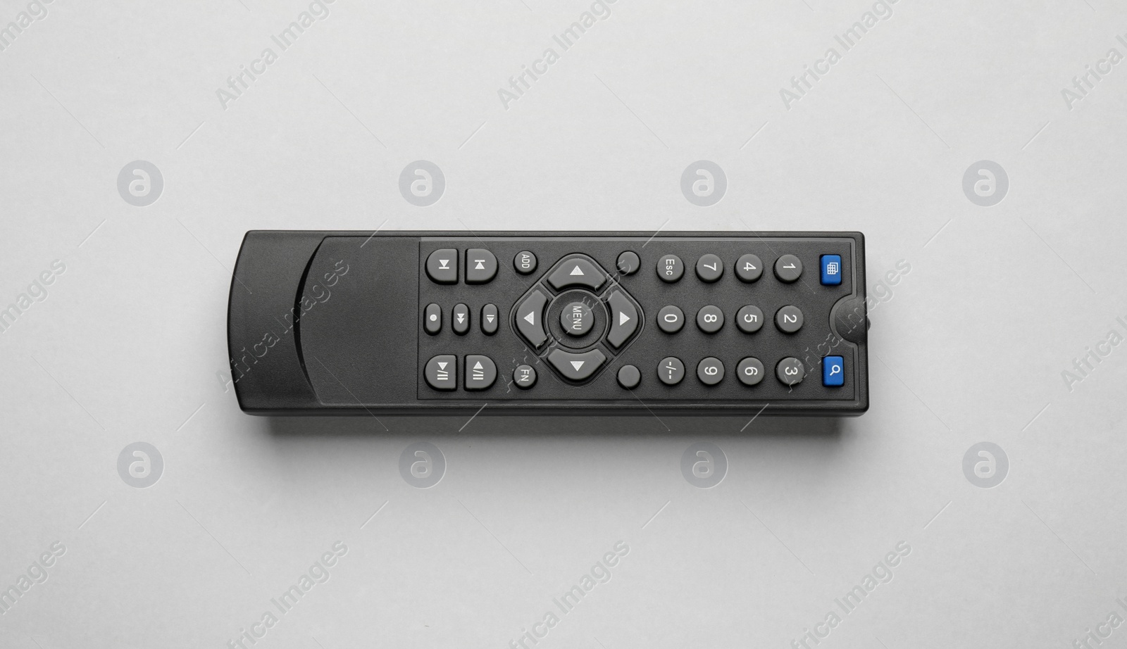 Photo of Remote control on light grey background, top view