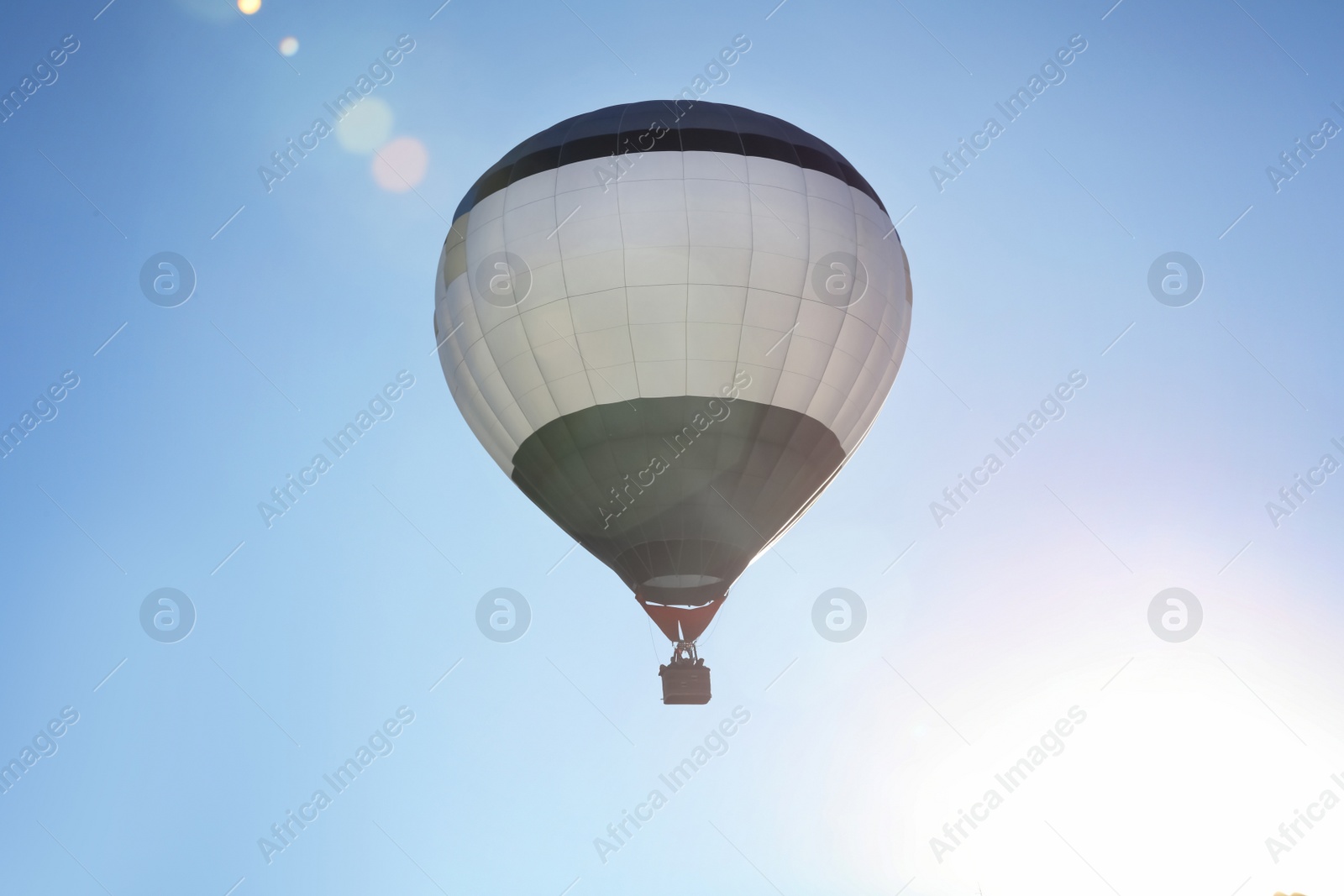 Photo of Beautiful view of hot air balloon in blue sky