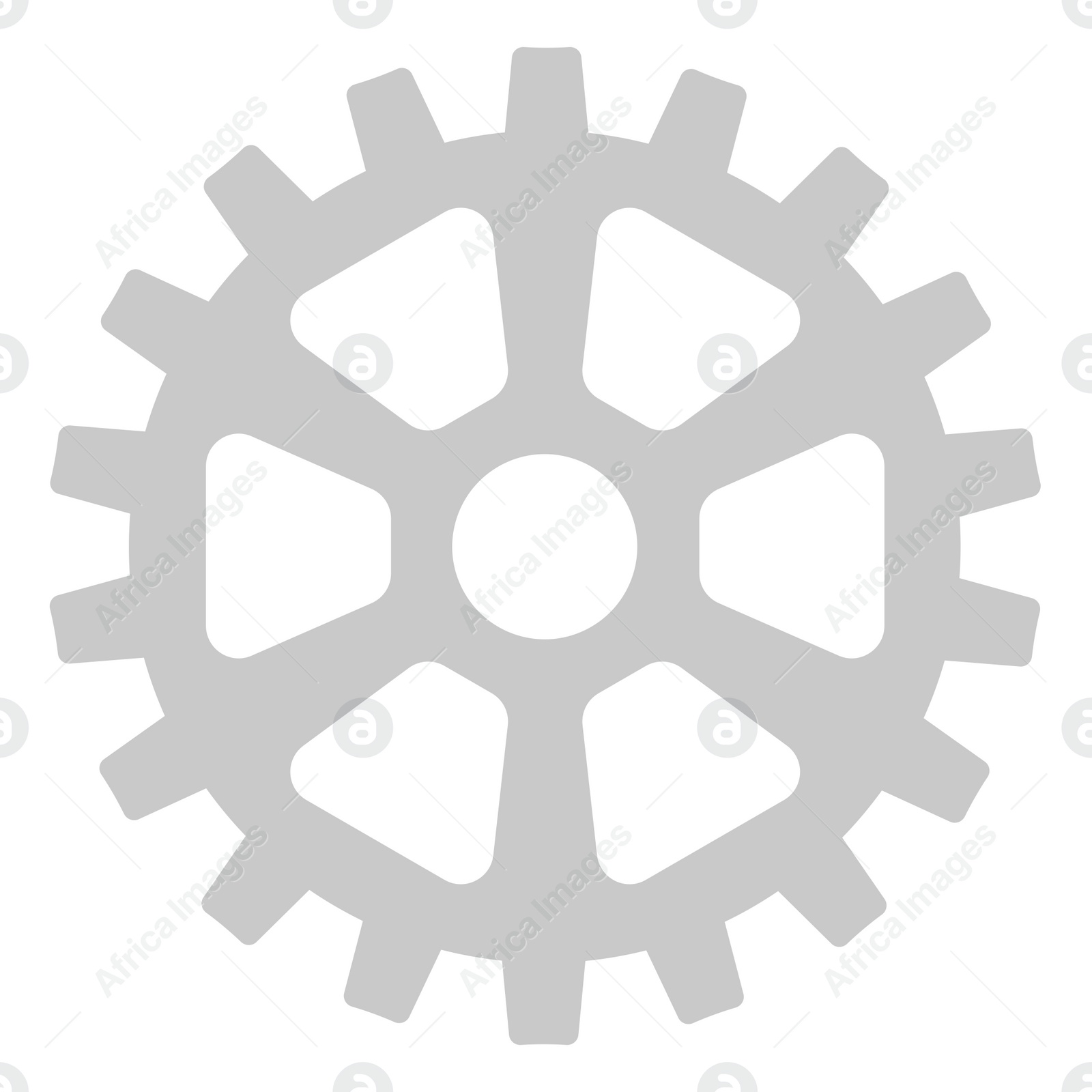 Illustration of  cogwheel for gear mechanism on white background