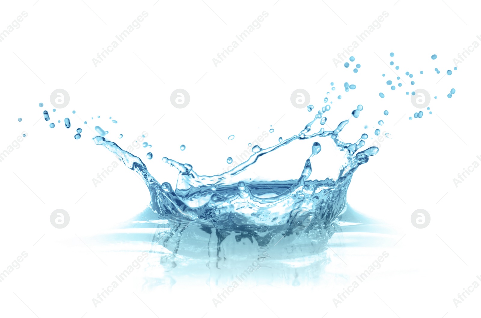 Photo of Splash of clear water isolated on white