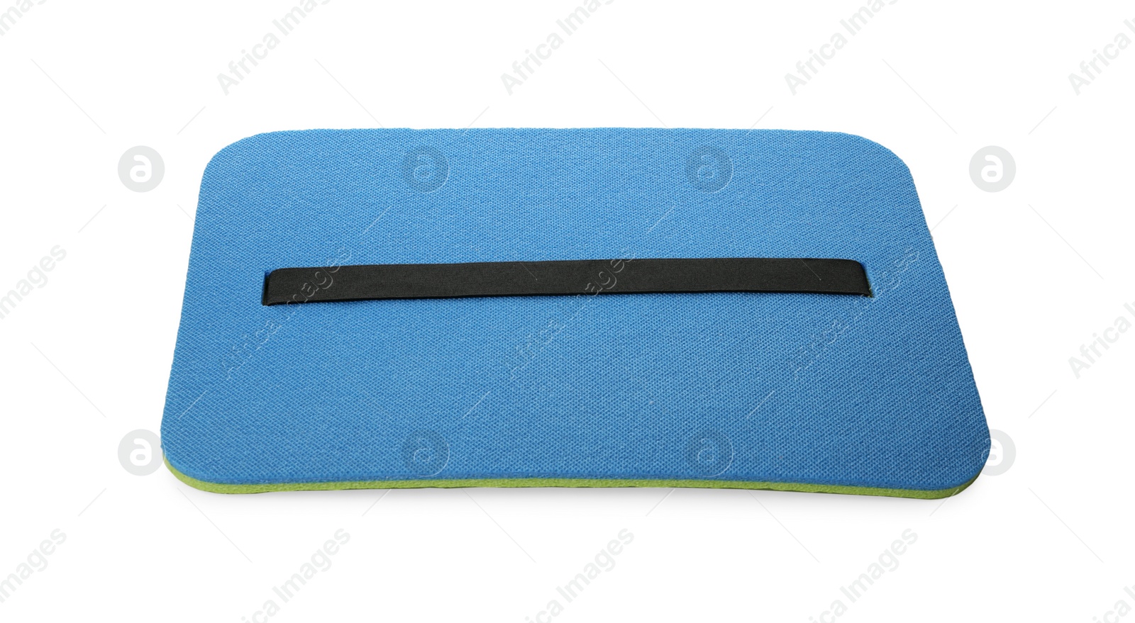 Photo of Blue foam seat mat for tourist isolated on white