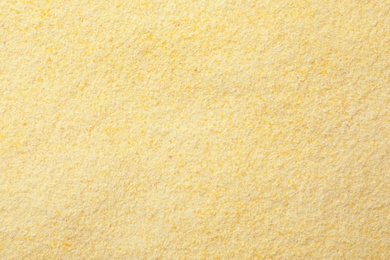 Photo of Corn flour as background, top view. Gluten free product