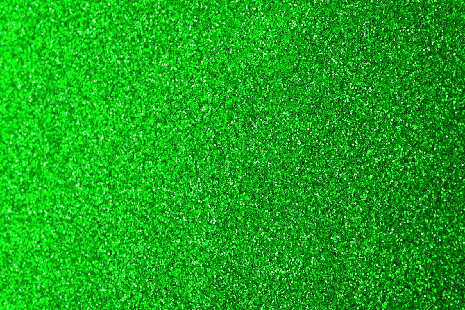 Image of St. Patrick day. Green glitter as background