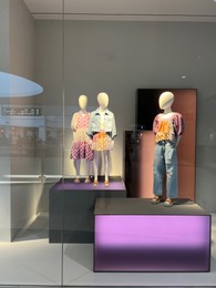 Photo of Warsaw, Poland - July 26, 2022: Display of fashion store in shopping mall