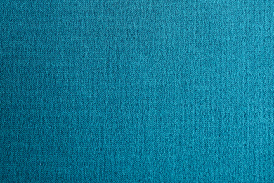 Photo of Texture of beautiful blue fabric as background, closeup