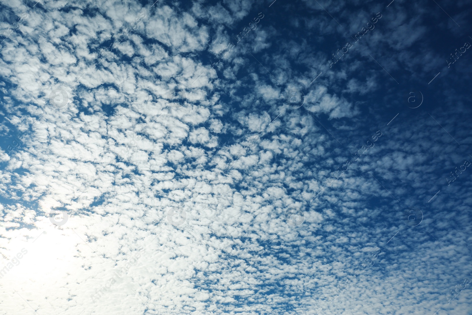 Photo of View of beautiful blue sky with white clouds