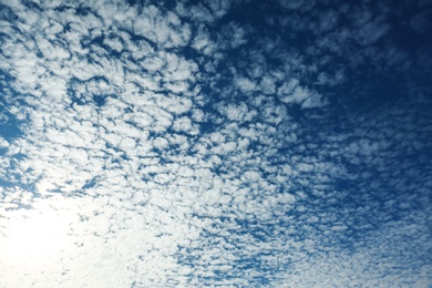 Photo of View of beautiful blue sky with white clouds