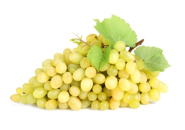 Bunch of fresh ripe juicy grapes isolated on white