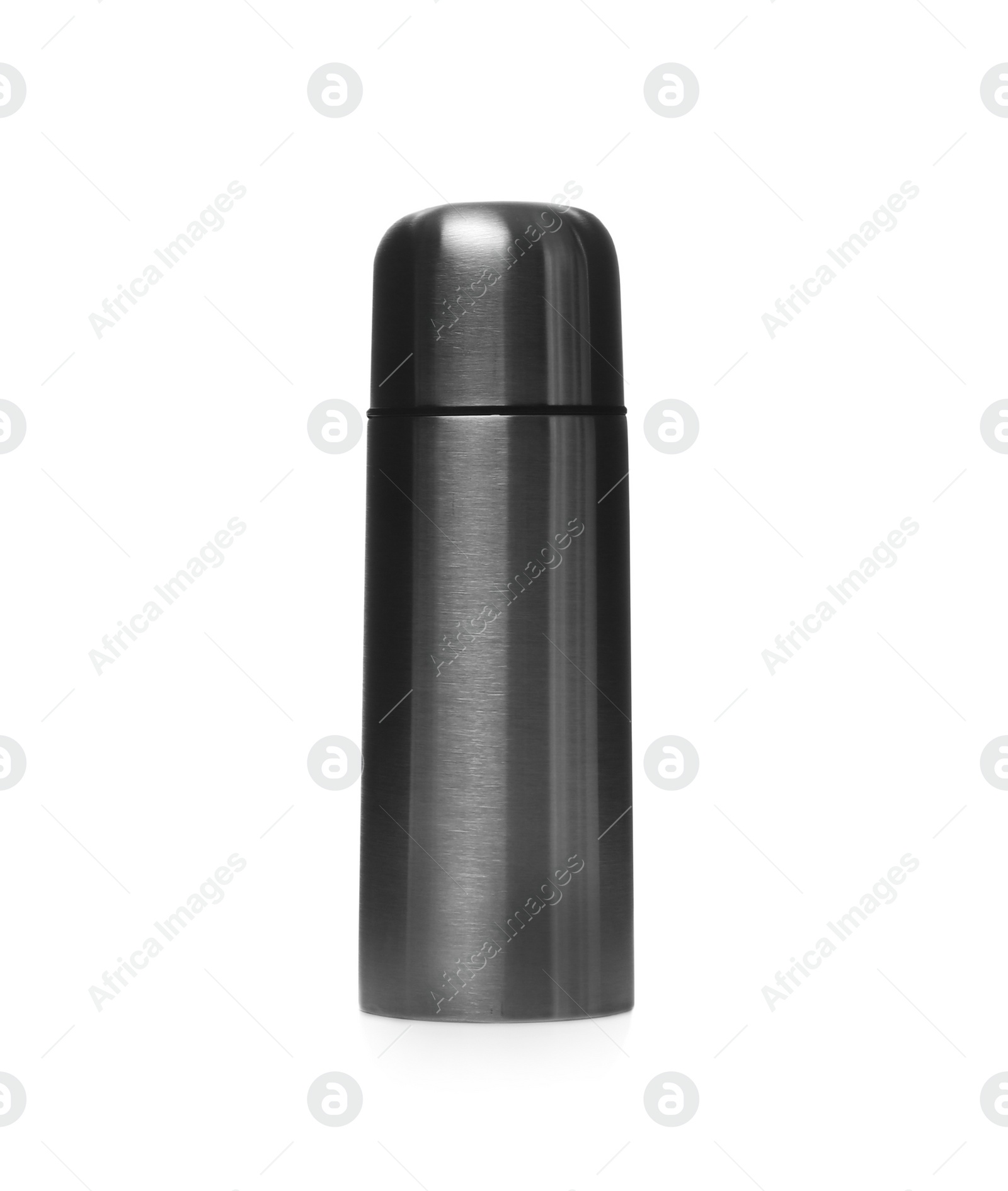 Photo of New modern closed thermos isolated on white