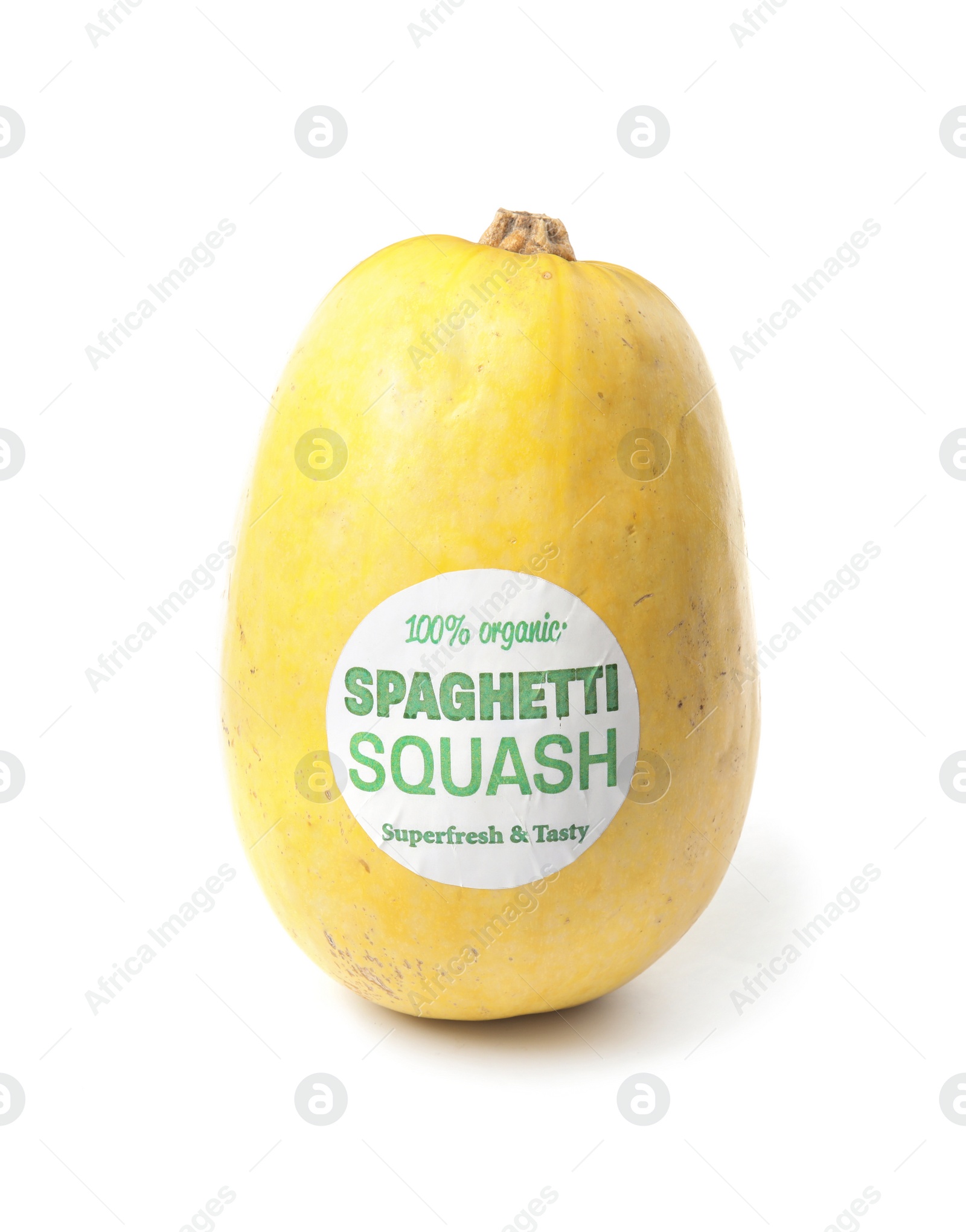 Photo of Whole ripe spaghetti squash on white background