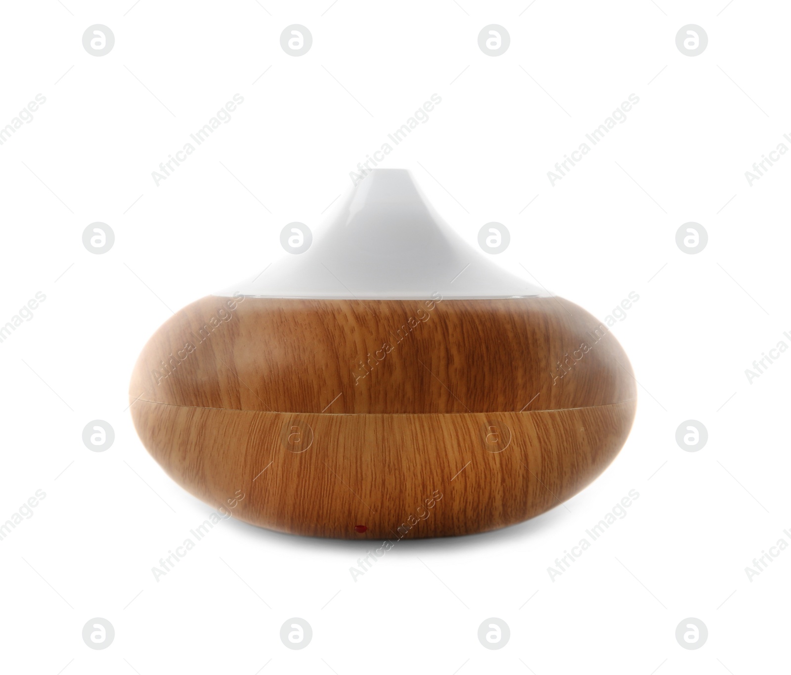 Photo of Modern essential oil diffuser on white background