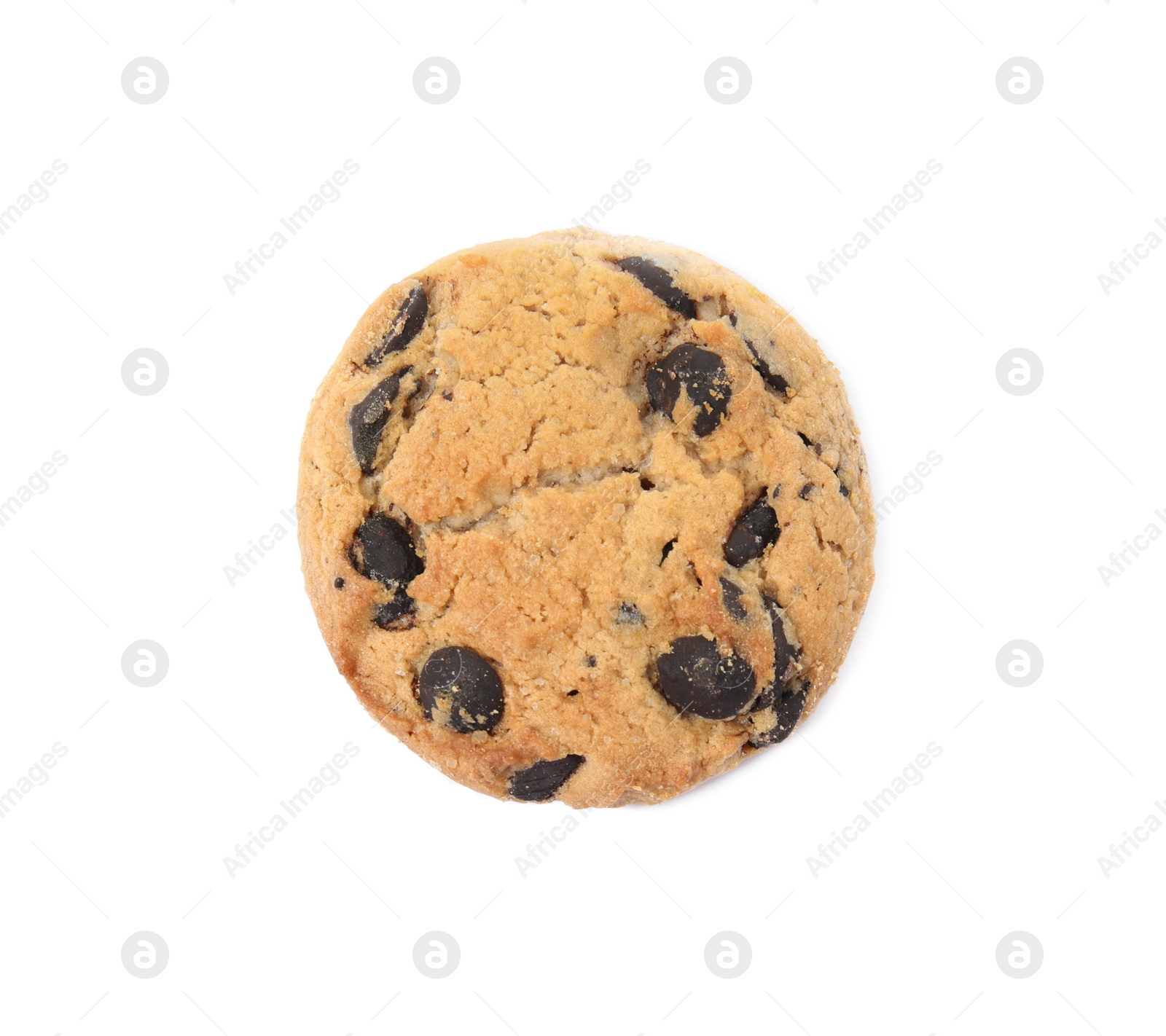 Photo of Delicious chocolate chip cookie isolated on white